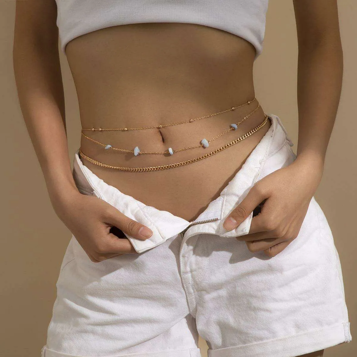 2pcs Simple Waist Chain