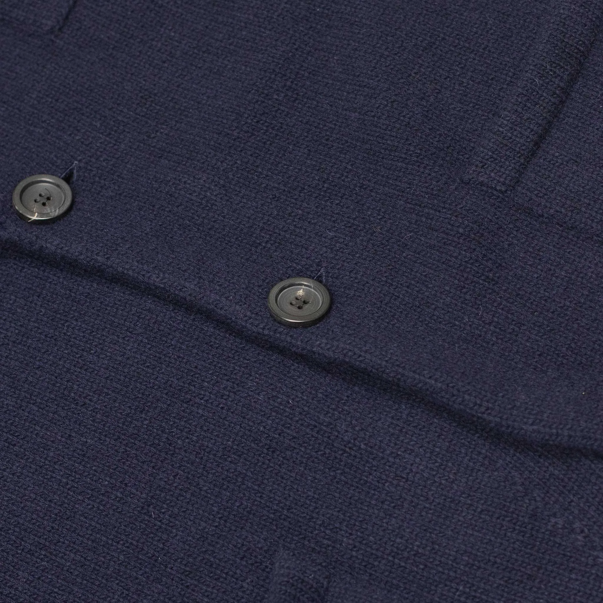 AAlviero single breasted knit jacket in navy virgin wool (restock)