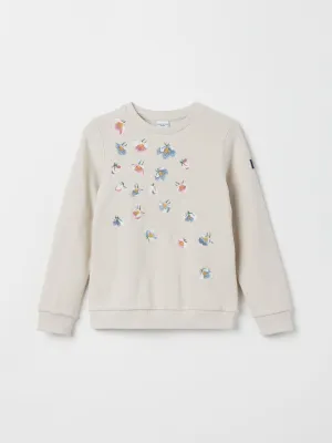 Apple Blossom Print Kids Sweatshirt