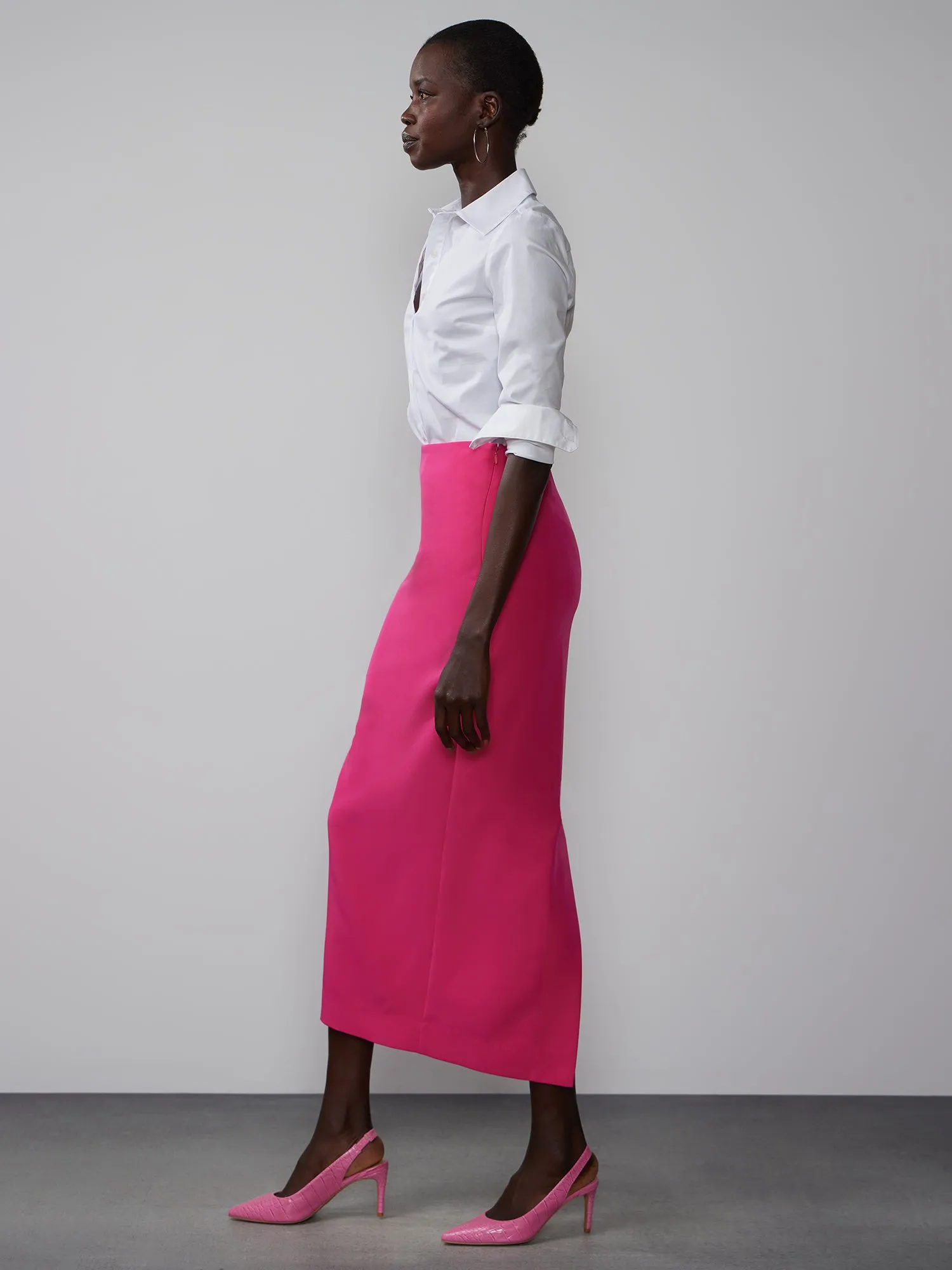 Asymmetrical Tech Twill Skirt