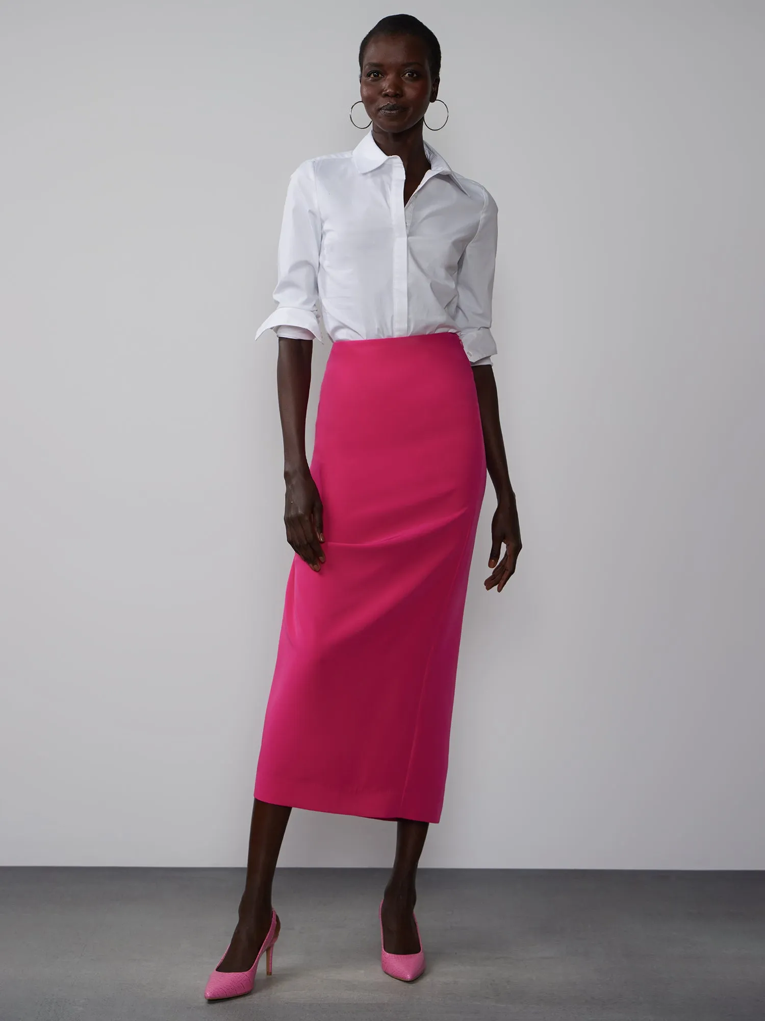 Asymmetrical Tech Twill Skirt