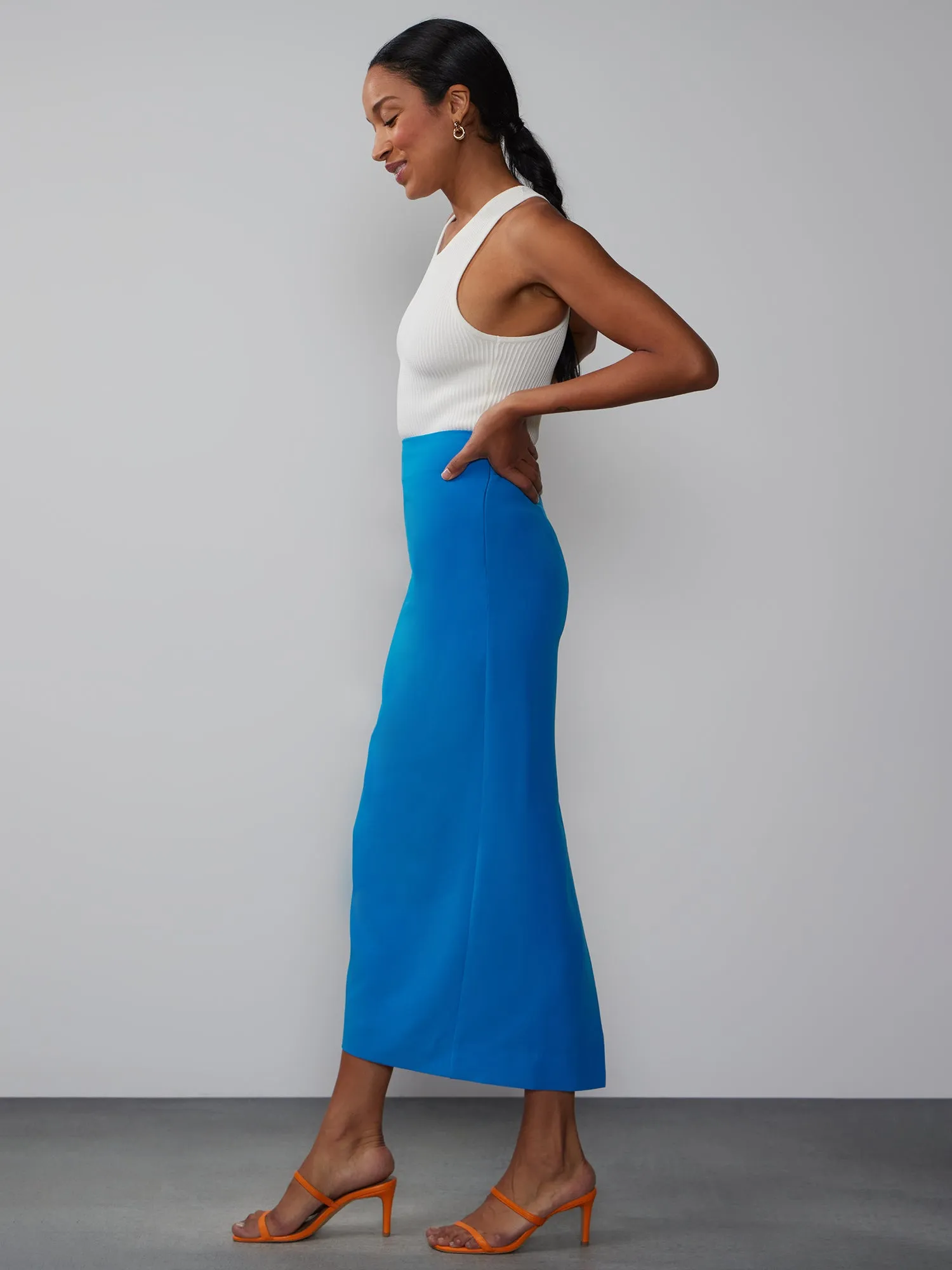 Asymmetrical Tech Twill Skirt