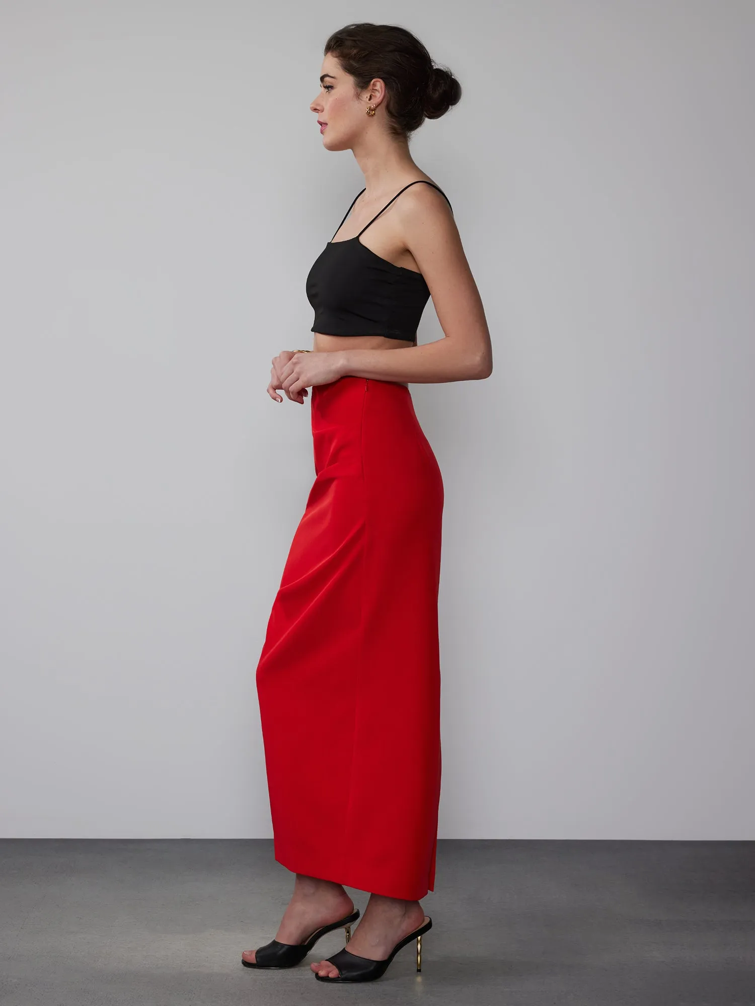 Asymmetrical Tech Twill Skirt