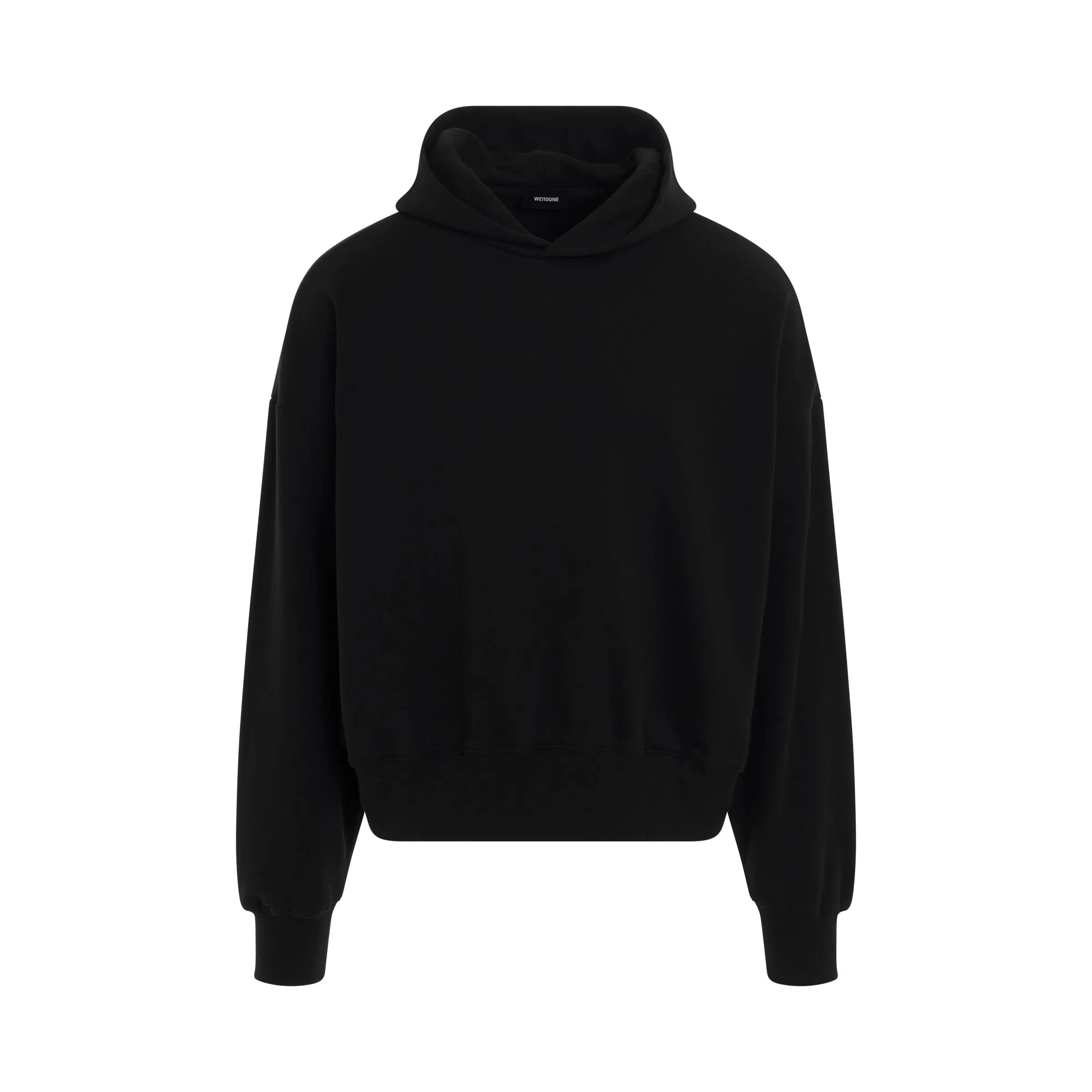 Back Embroidered Hoodie in Black