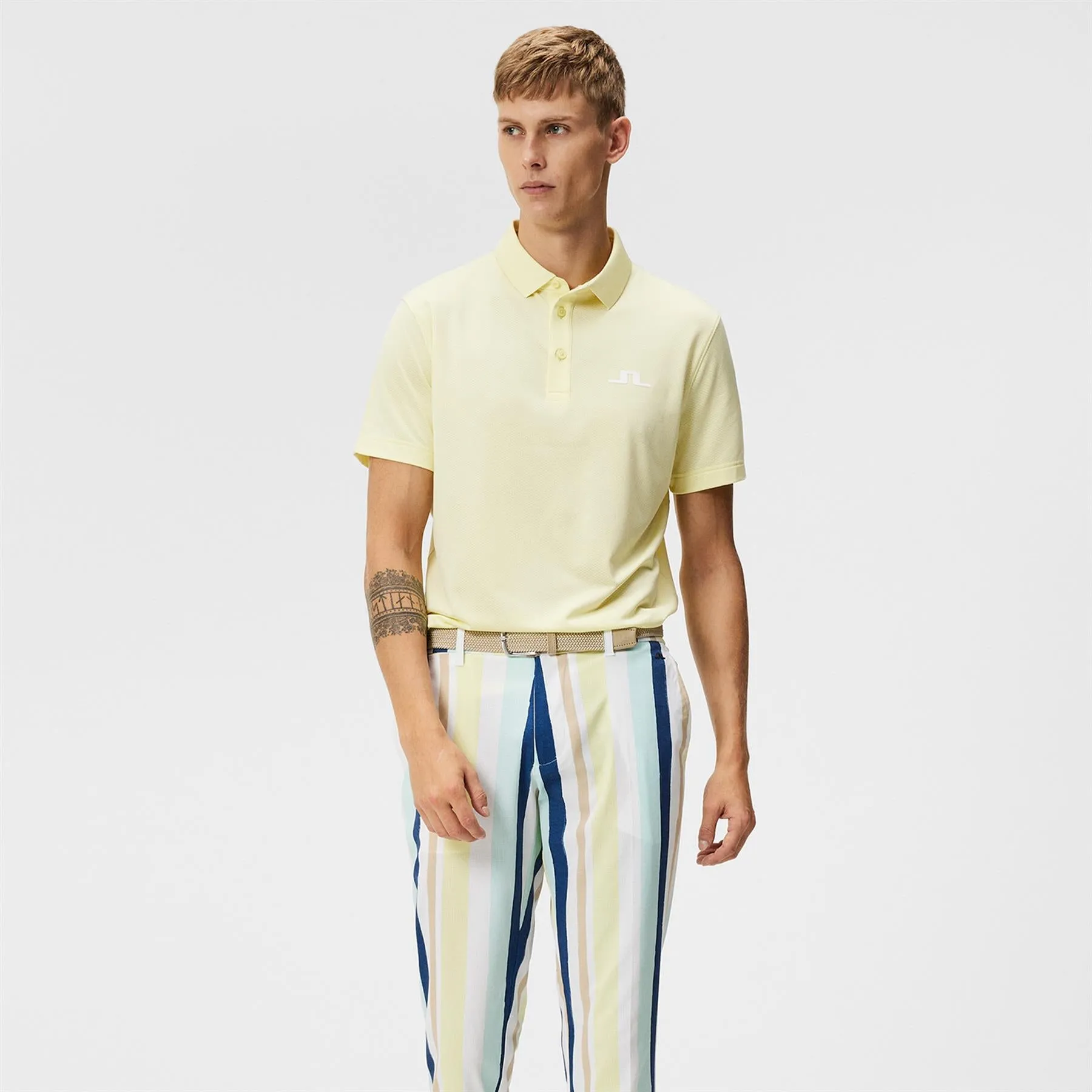 Bridge Regular Fit Tech Mesh Polo Wax Yellow - SS24