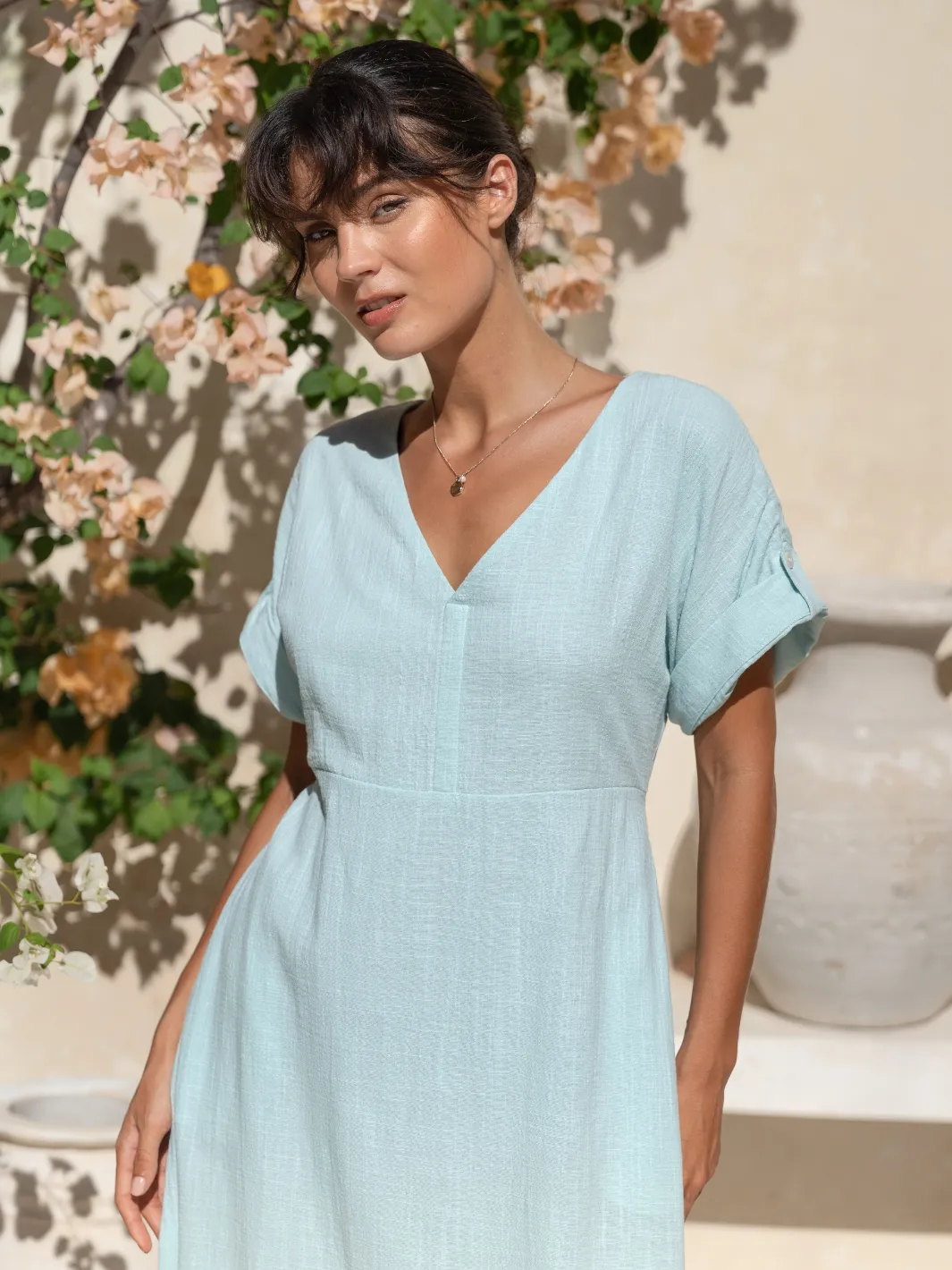 Catalina Cotton Dress Seaglass