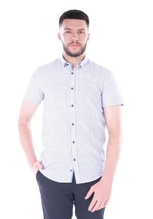 Chat Short Sleeve Shirt - White / Blue