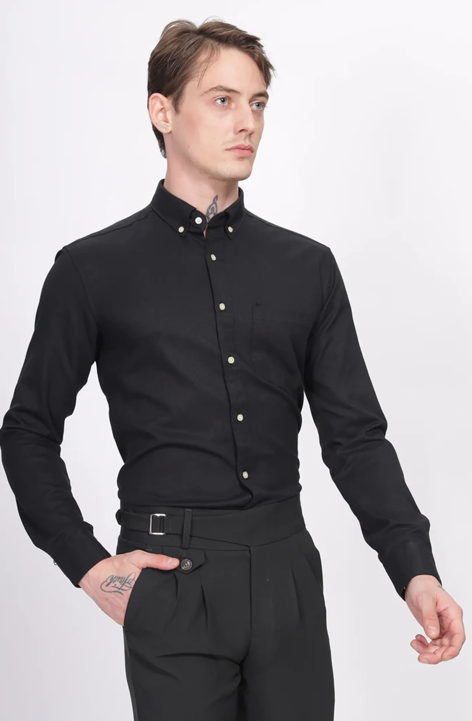 Classic Oxford Black Formal Shirt