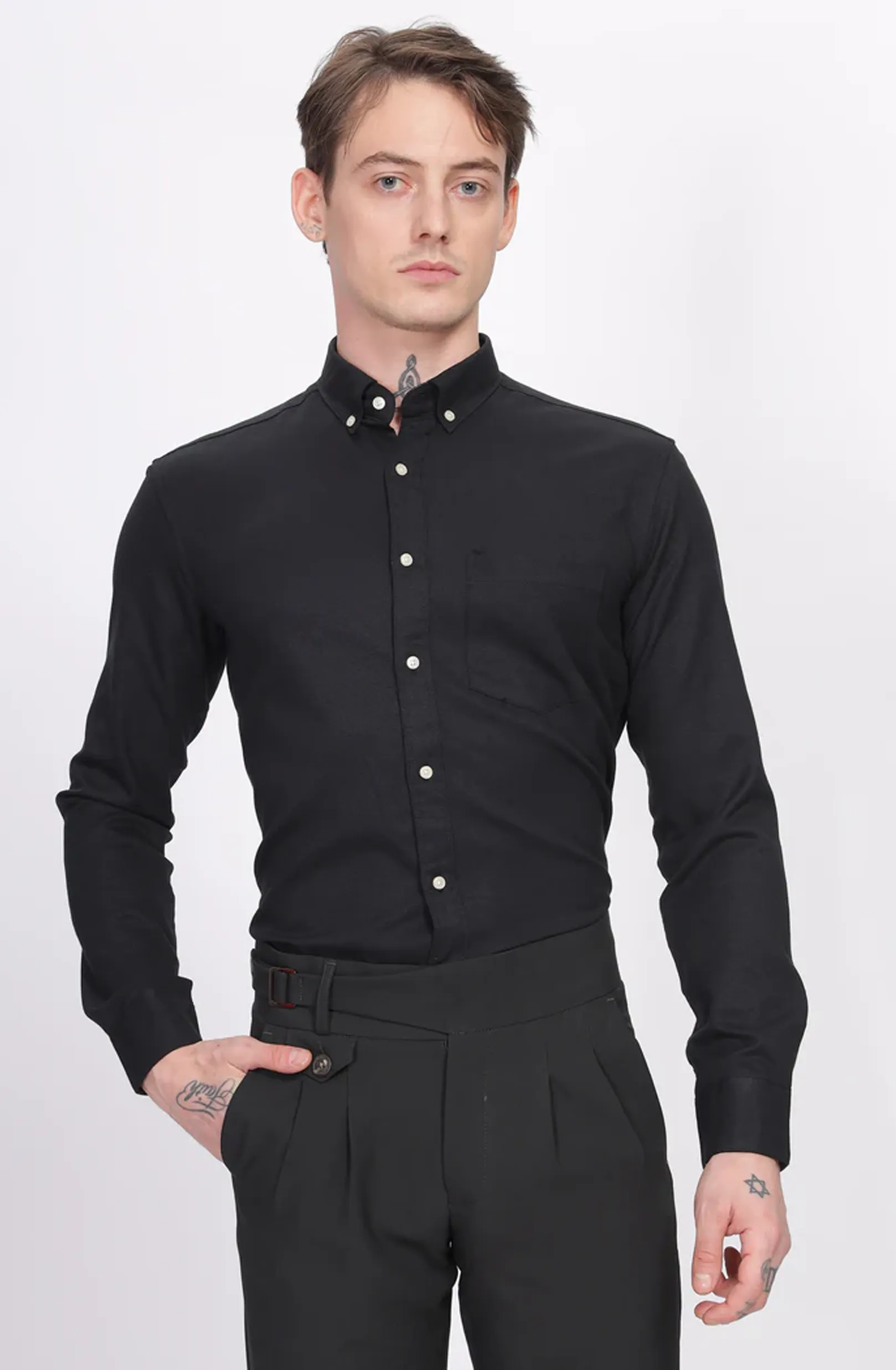 Classic Oxford Black Formal Shirt