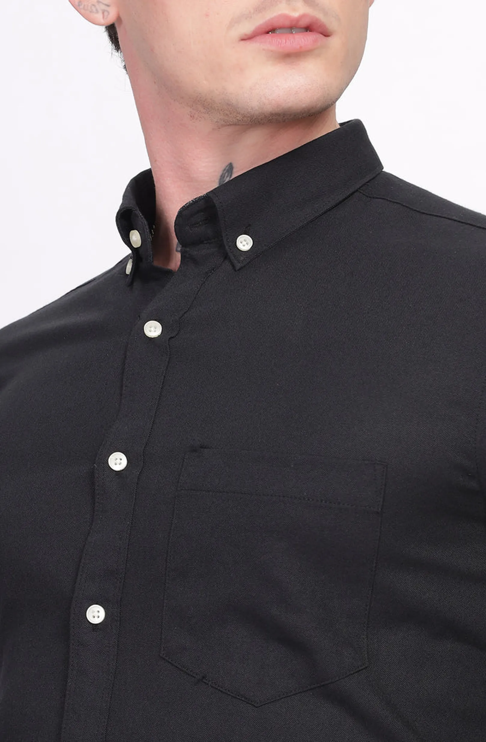 Classic Oxford Black Formal Shirt