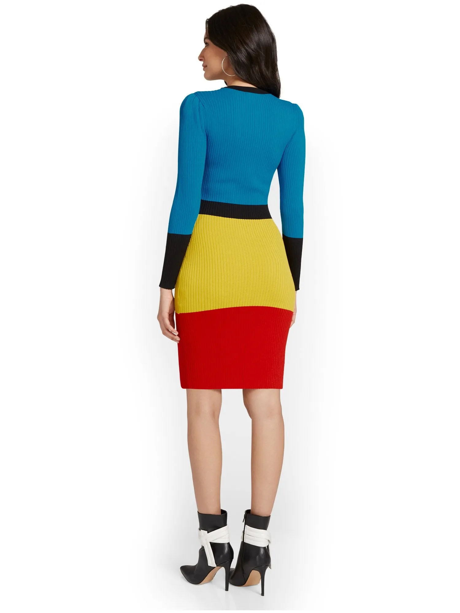 Colorblock Sweater Dress