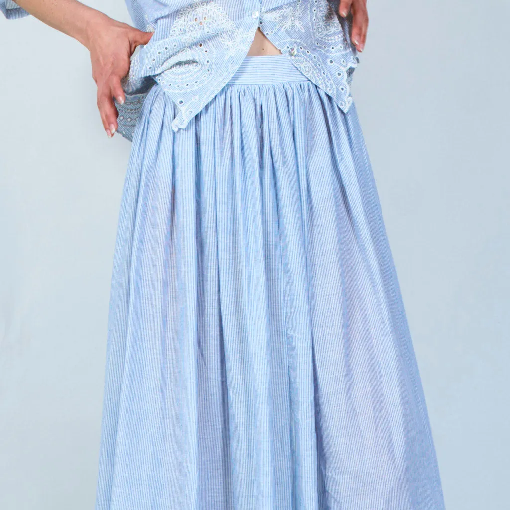 Elegant maxi skirt with lace trim wholesale