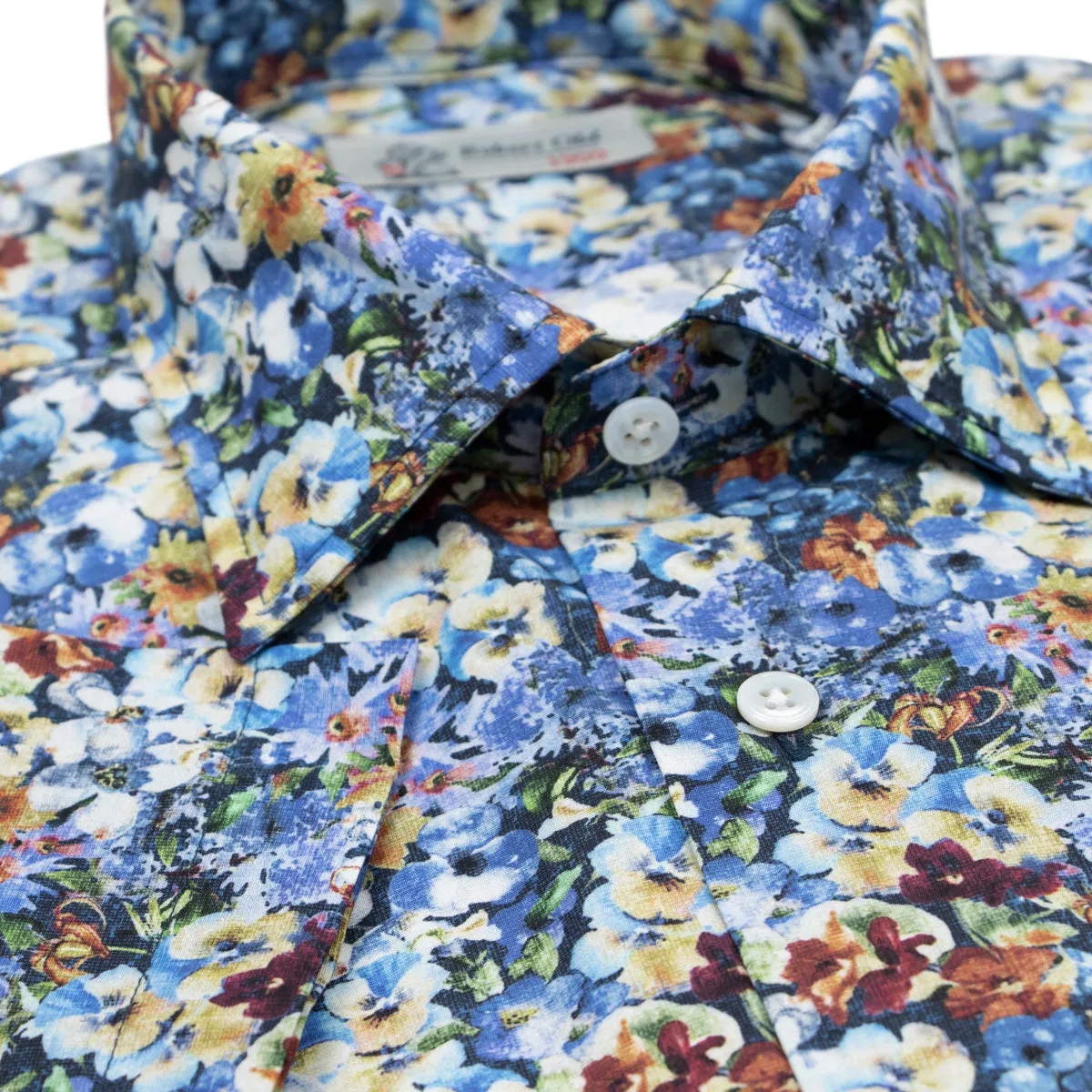 Floral 100% Swiss Cotton Short Sleeve Shirt