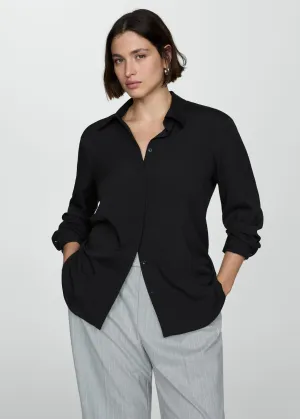 Fluid long-sleeved shirt - Black