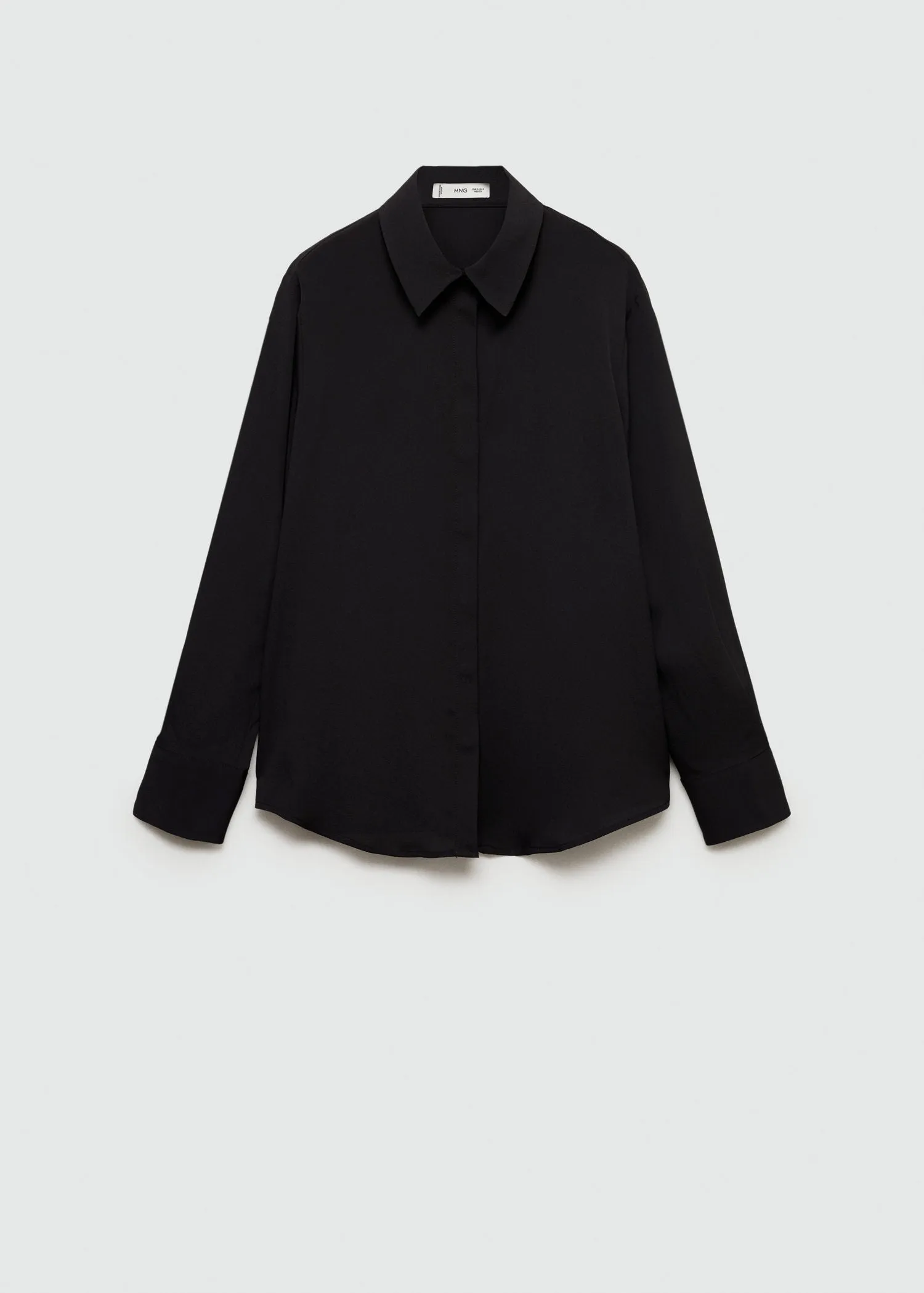 Fluid long-sleeved shirt - Black