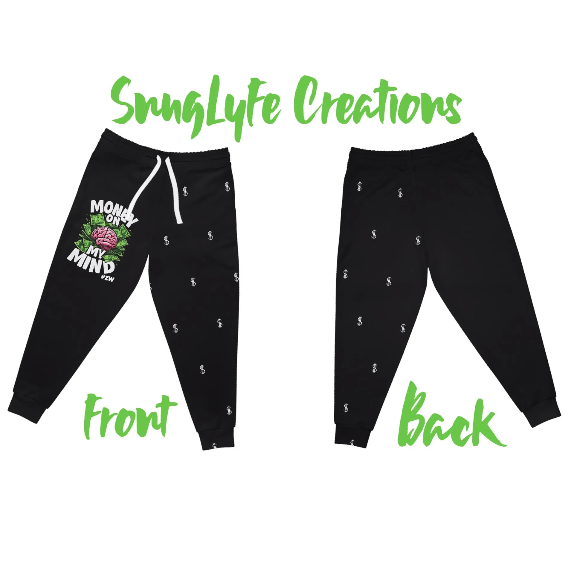 Funny Money Joggers | Athletic Sweatpants for Casual Wear, Fitness, Gym, Gifts, Black Pants for Comfort