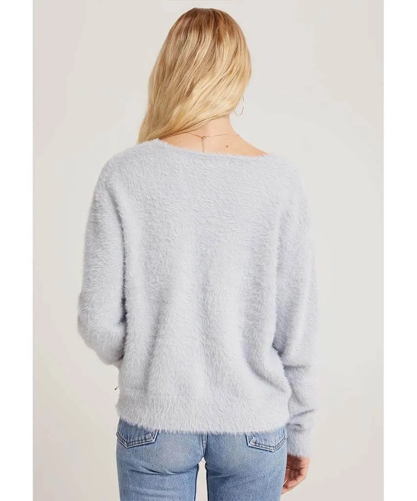 Fuzzy Cardigan Silver