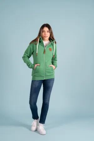 Hera Emerald Green Full-Zip Hoodie