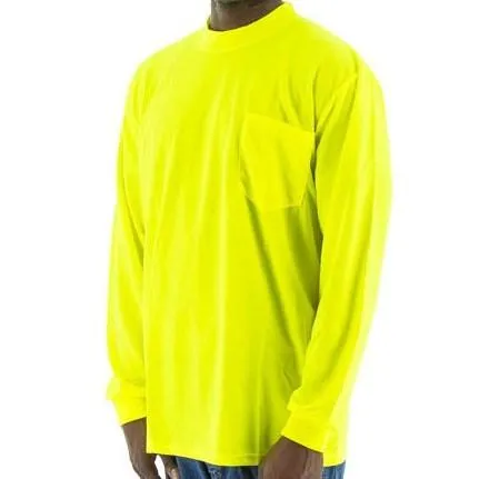 High Visibility Birdseye Mesh Site Safety Shirts - Long or Short Sleeve (PK 12 Shirts)