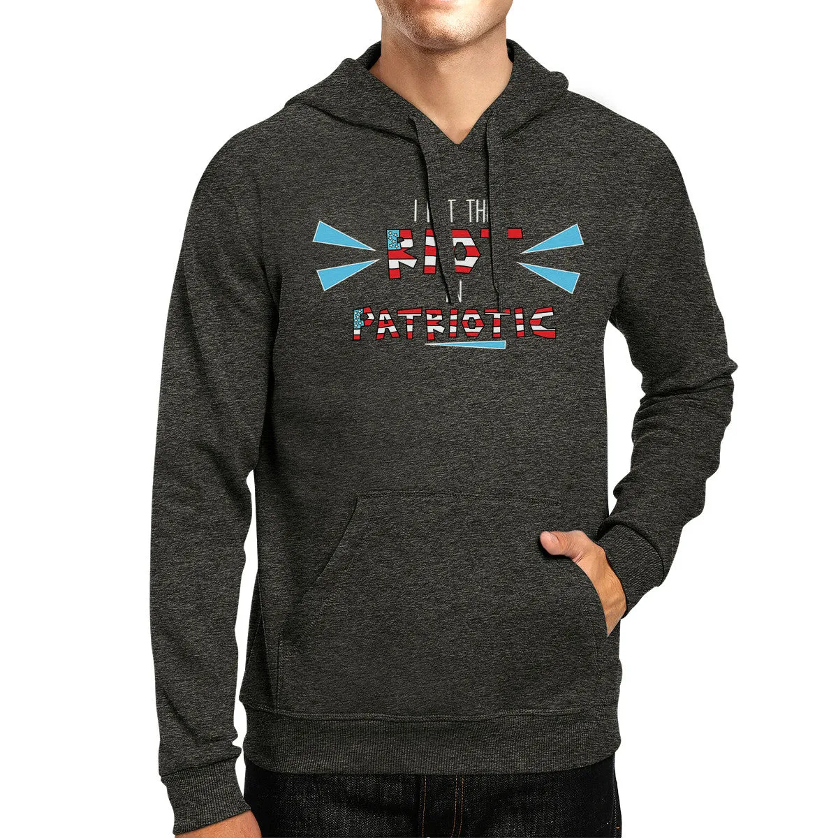 I Put The Riot In Patriotic Unisex Charcoal Grey Hoodie Funny Gifts