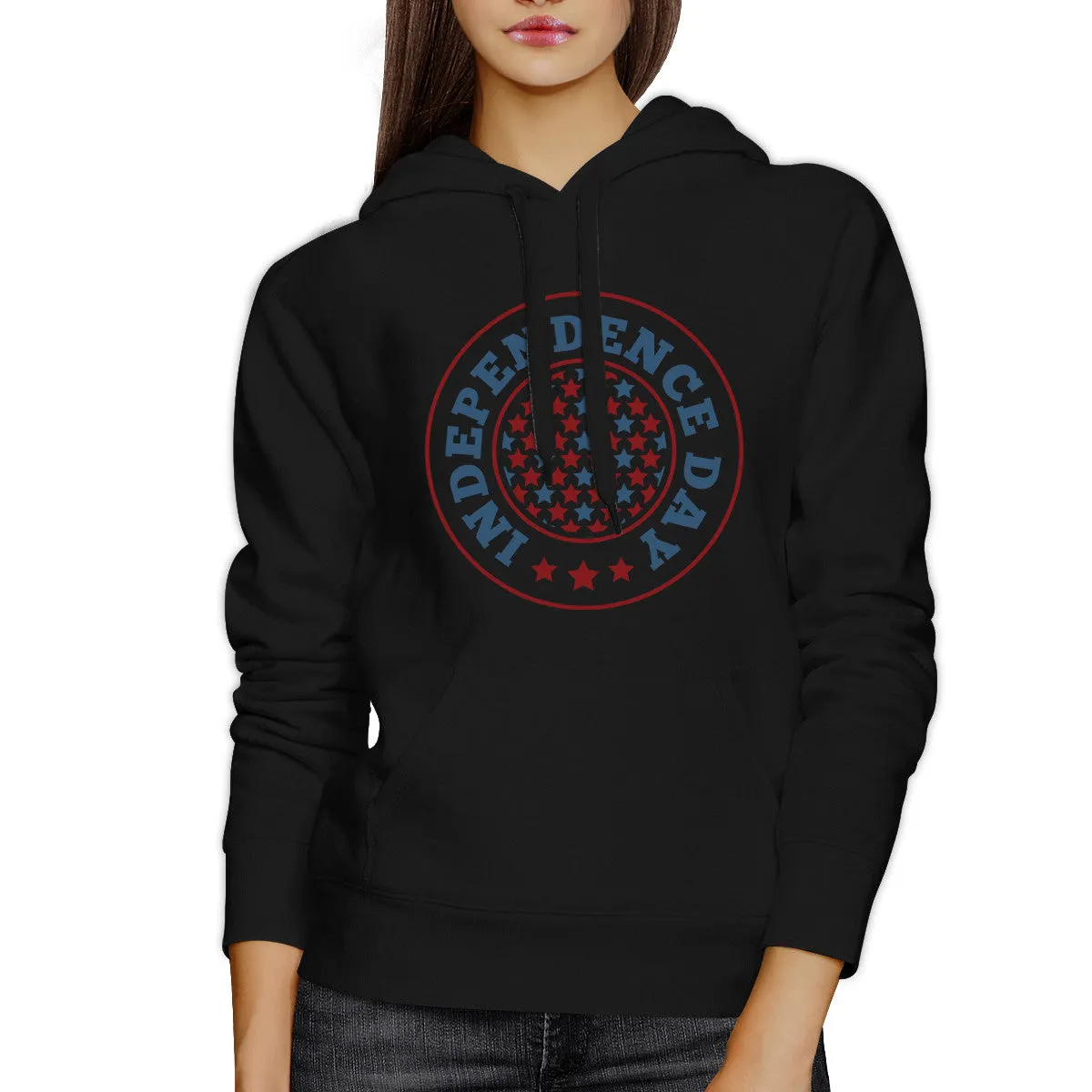 Independence Day Unisex Graphic Hoodie Gift Black Crewneck Pullover