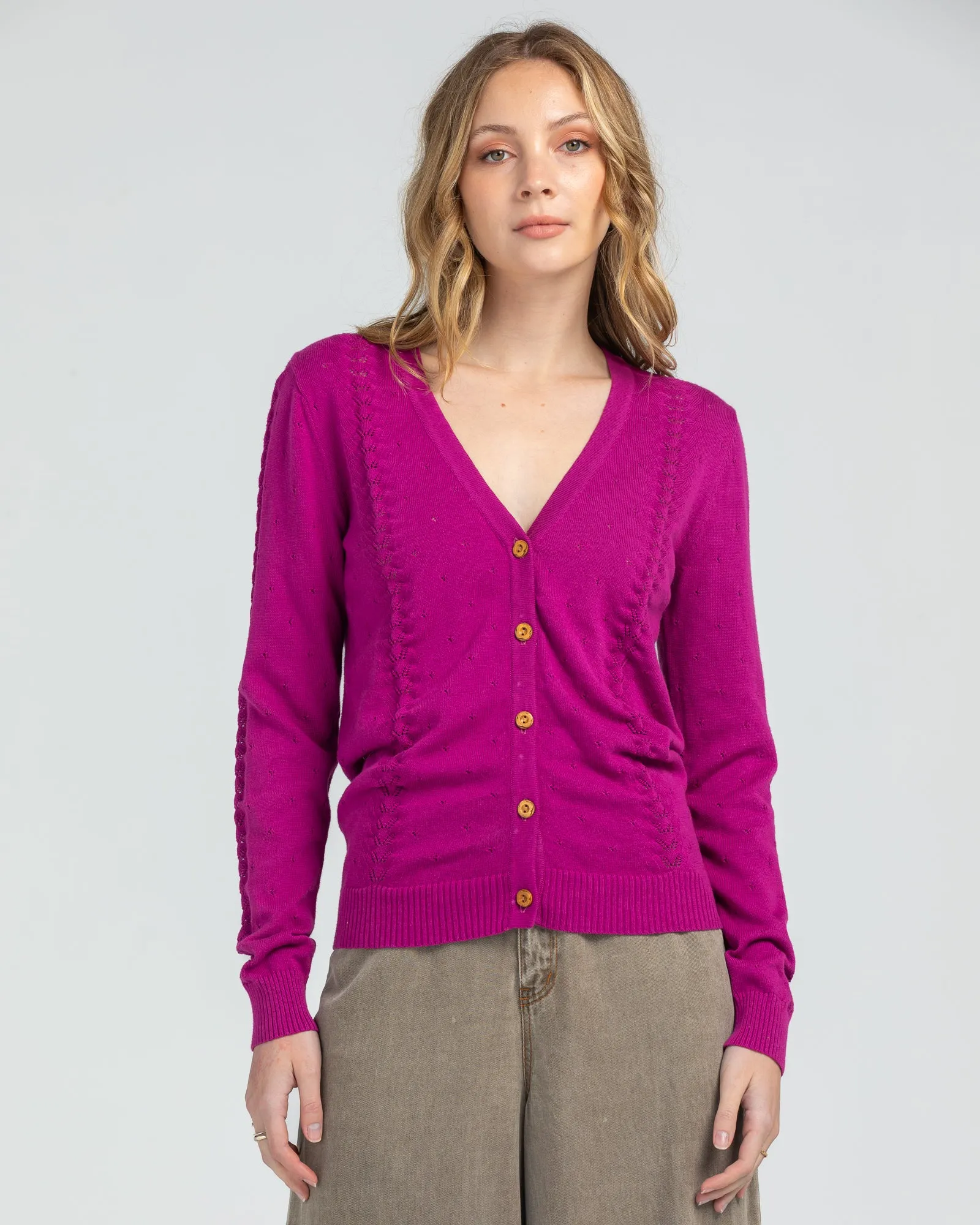 Lora Cardigan - Magenta