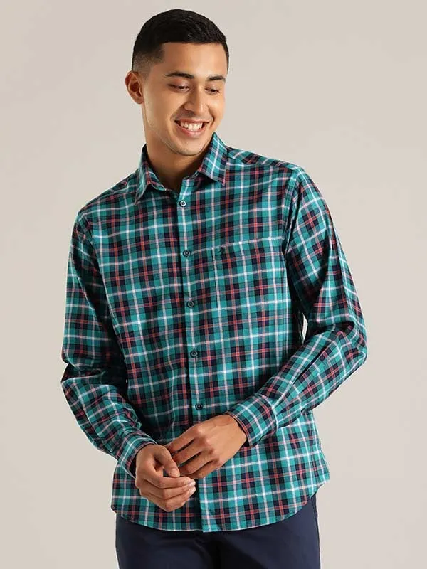 Men Checked Full Sleeve Cotton Blend Shirt