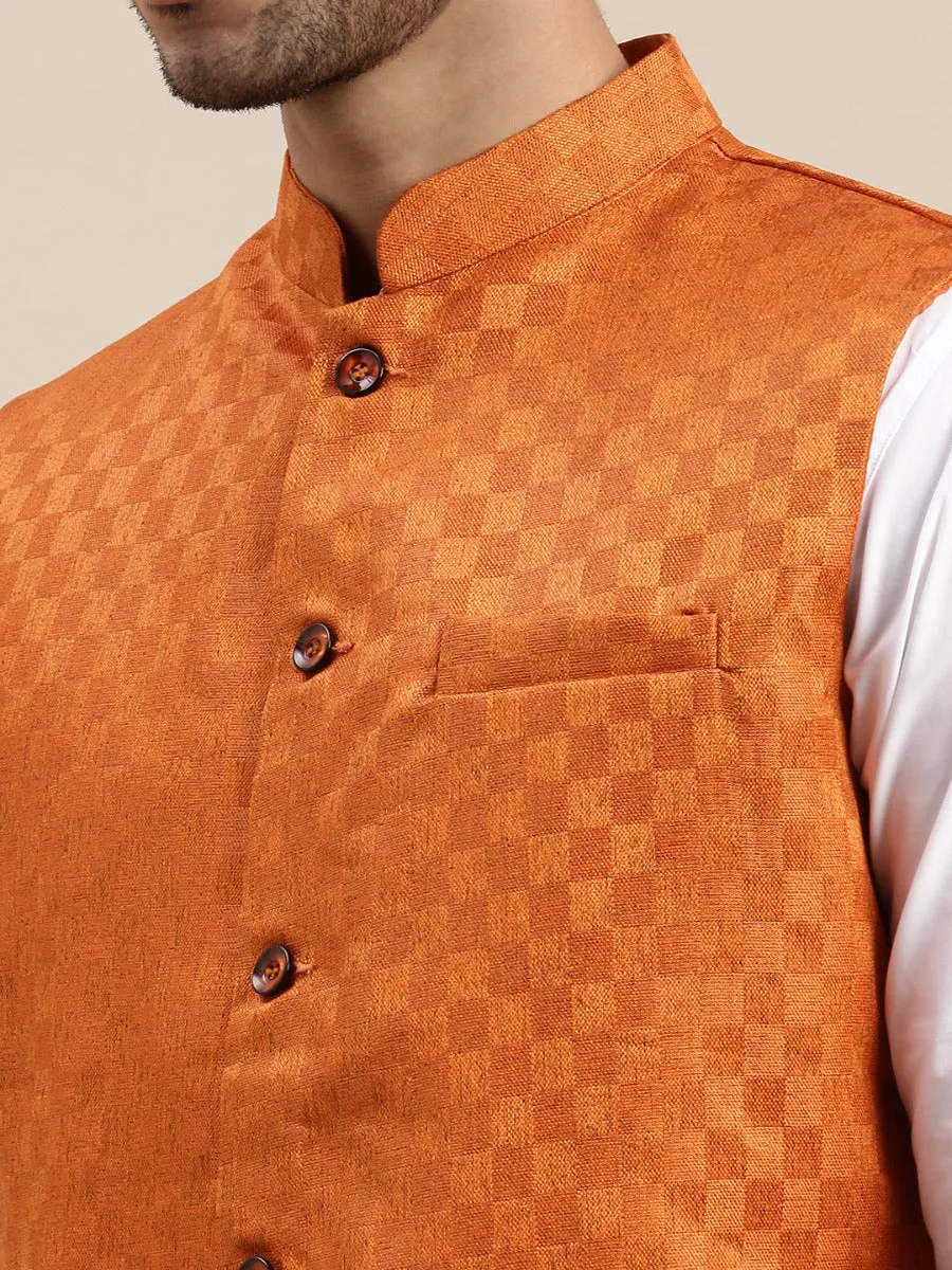 Men Ethnic Jacket Orange DD7