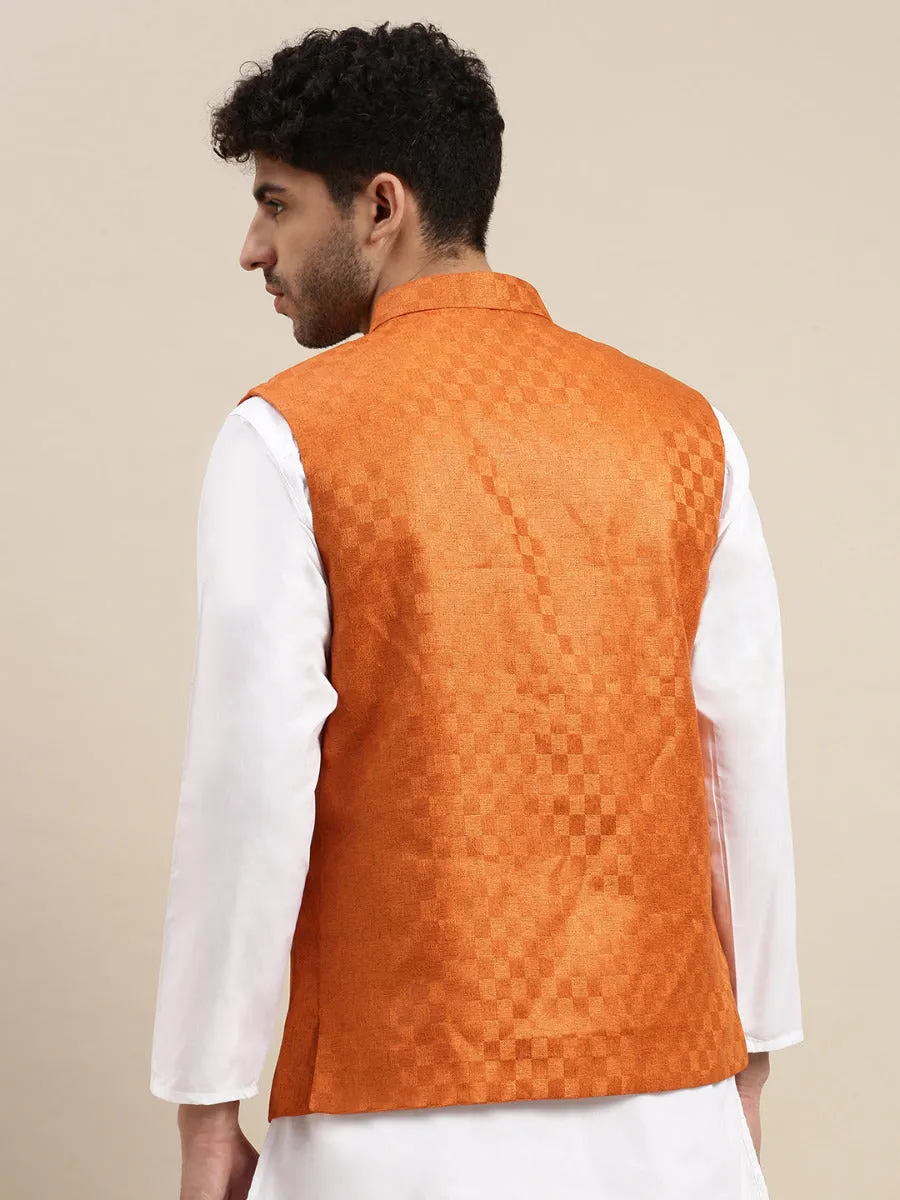 Men Ethnic Jacket Orange DD7