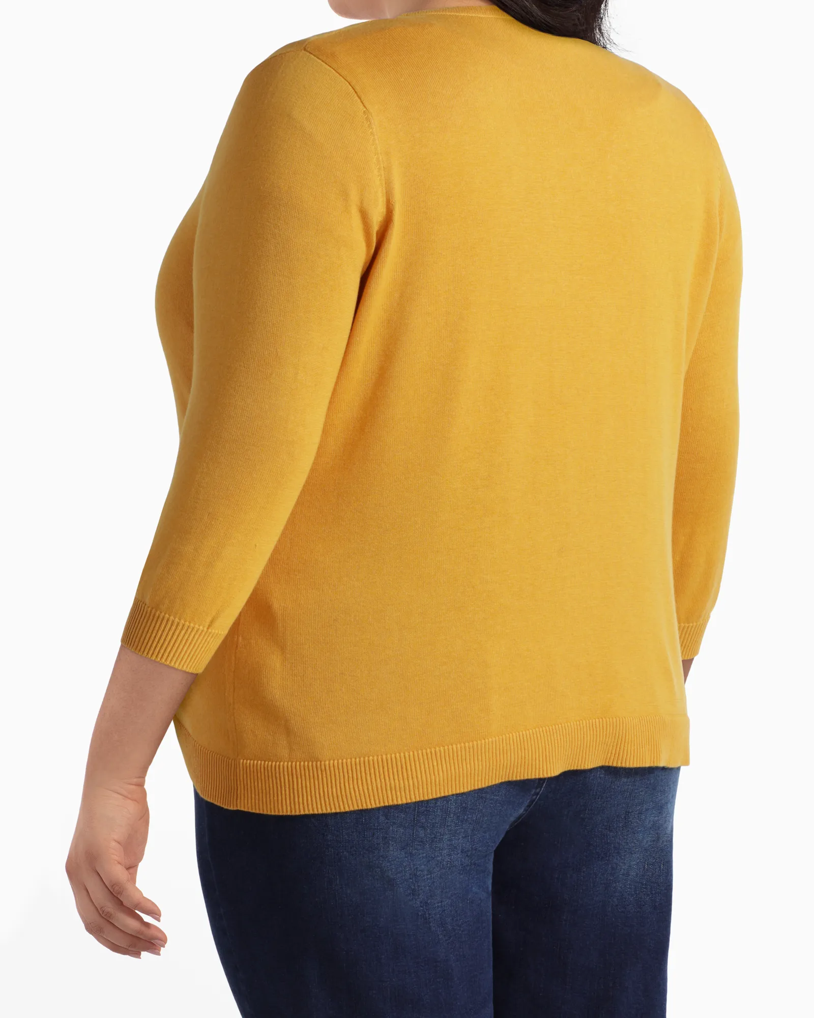 Merritt Essential V-Neck Cardigan | Yellow