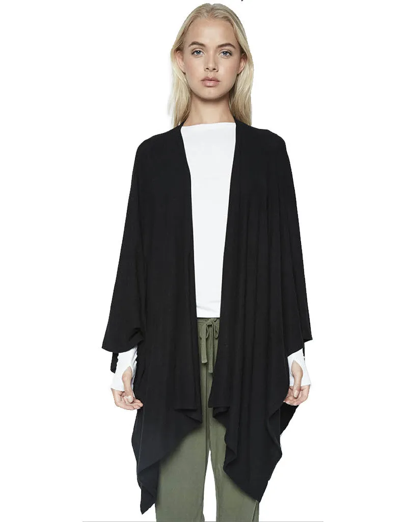 Michael Lauren Giuseppe Blanket Wrap in Jet Black