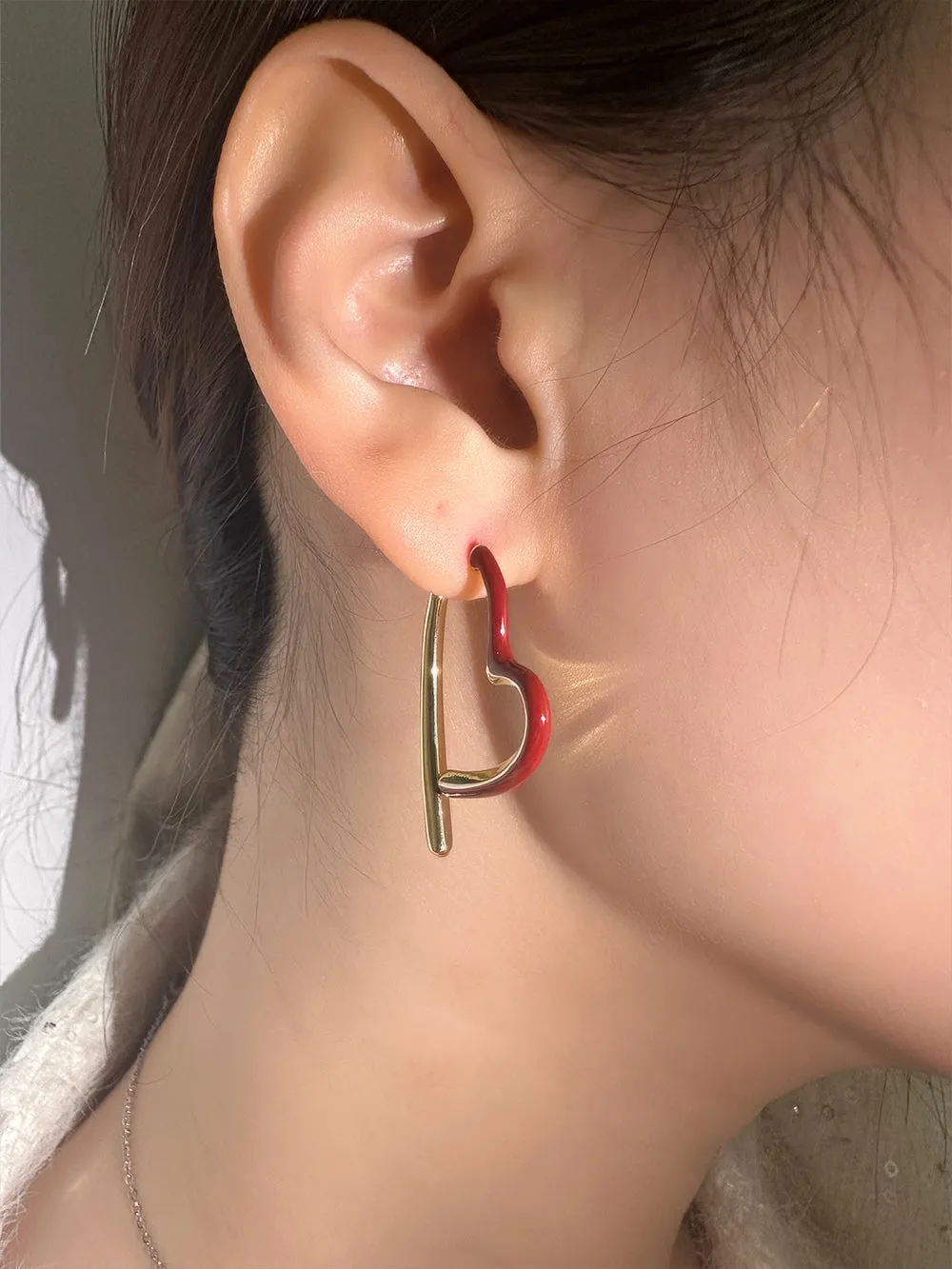 MUKTANK Heart Elf Earrings