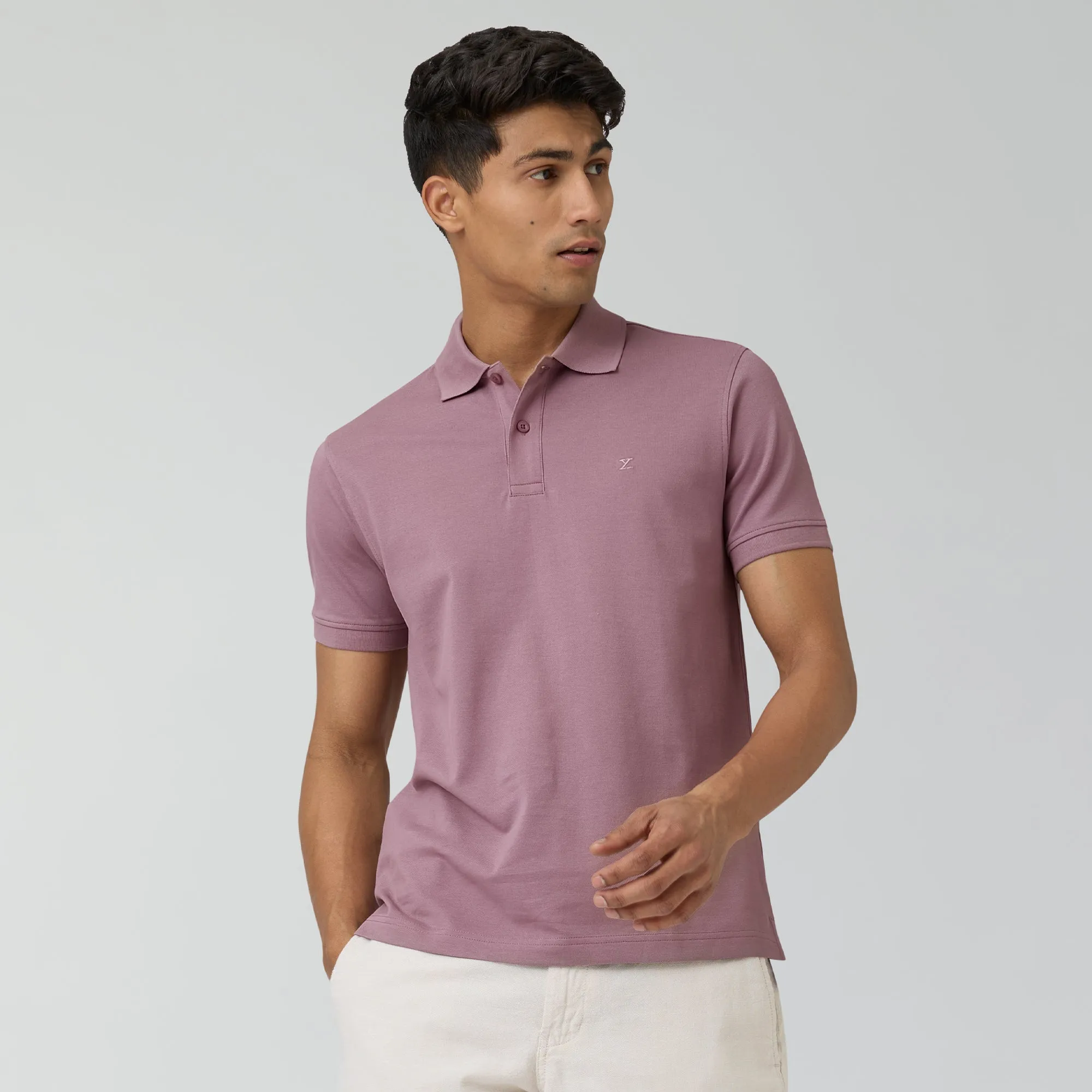 Nova Combed Cotton Polo T-shirts Rose Blush