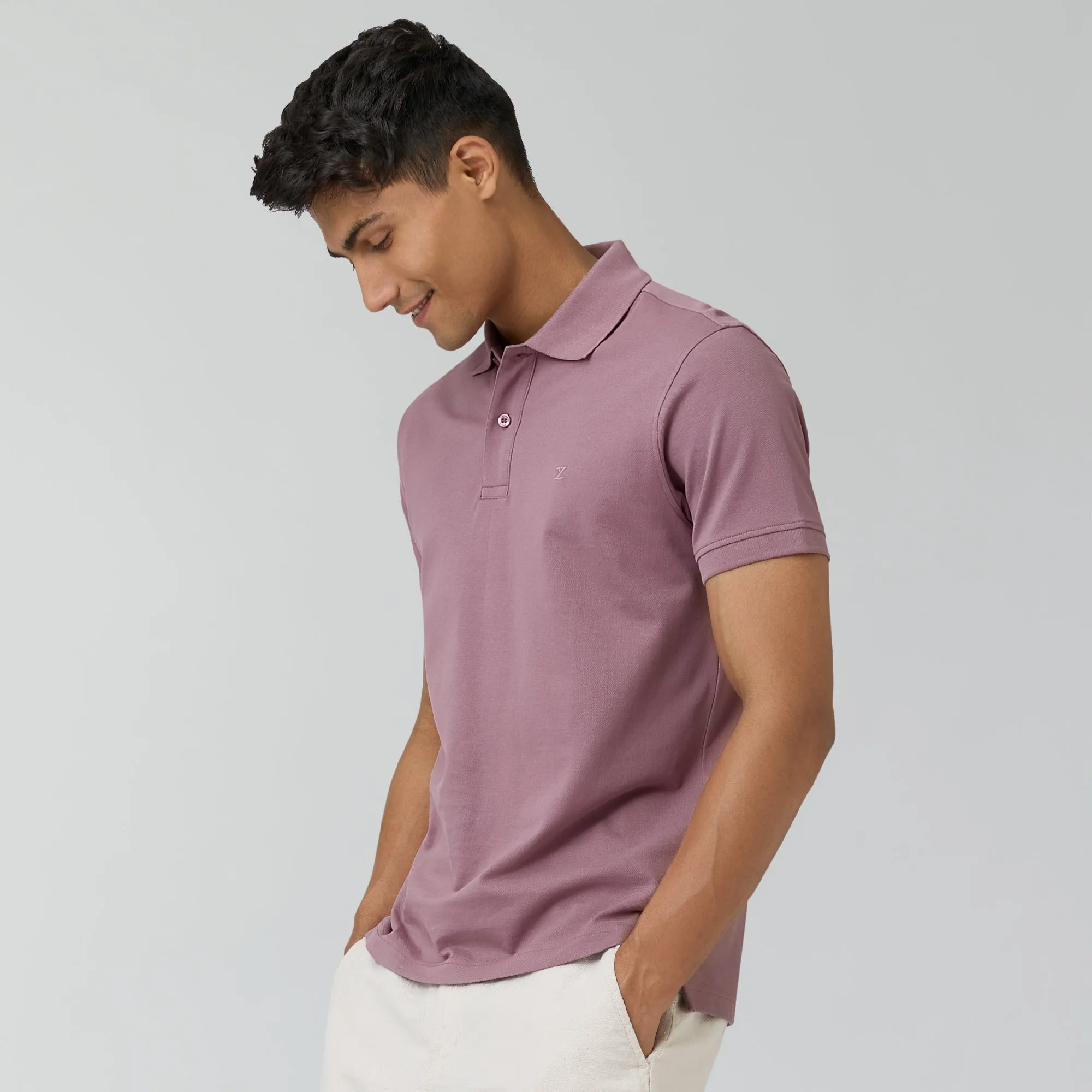 Nova Combed Cotton Polo T-shirts Rose Blush