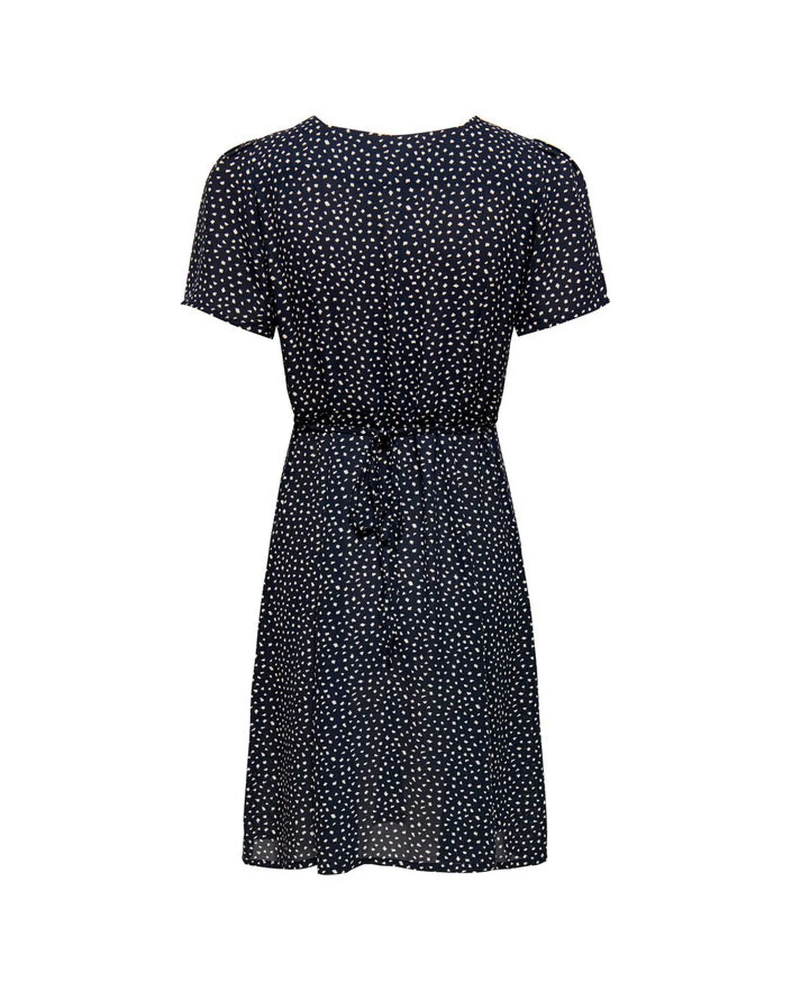 ONLY ONLCLAIRE LIFE Navy Midi Dress with White Polka Dots