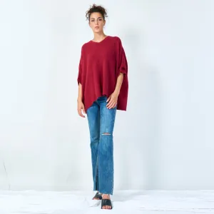 Oversized v-neck pullover wholesale