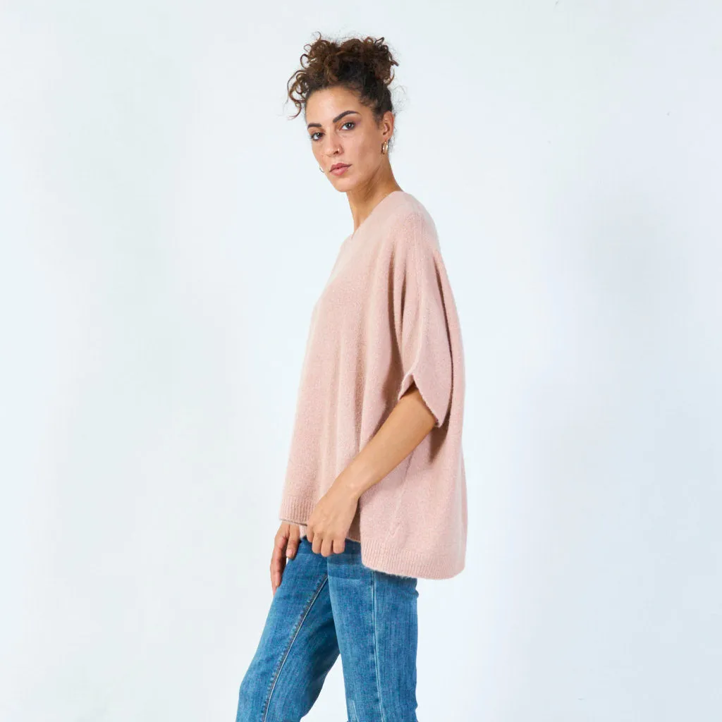 Oversized v-neck pullover wholesale