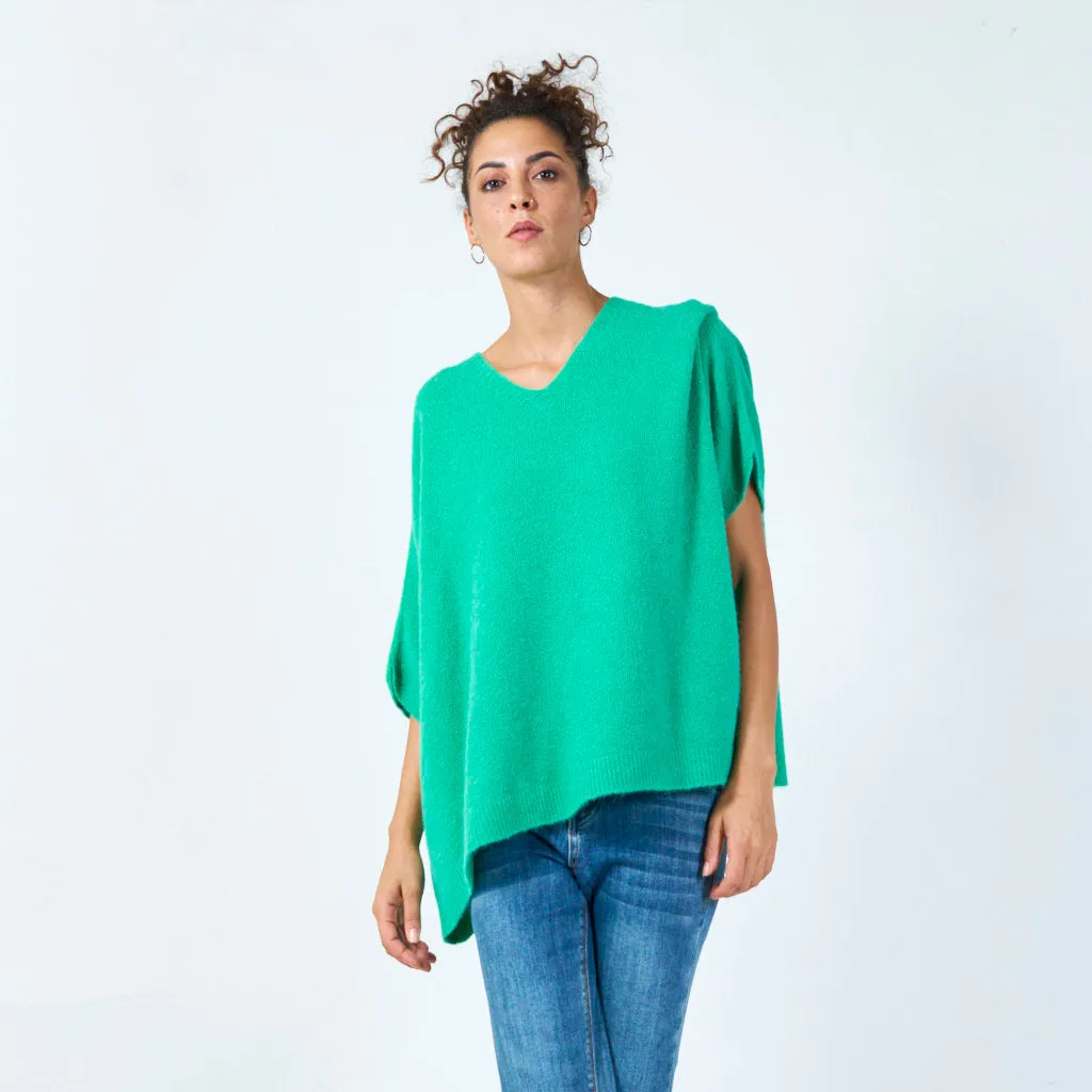 Oversized v-neck pullover wholesale