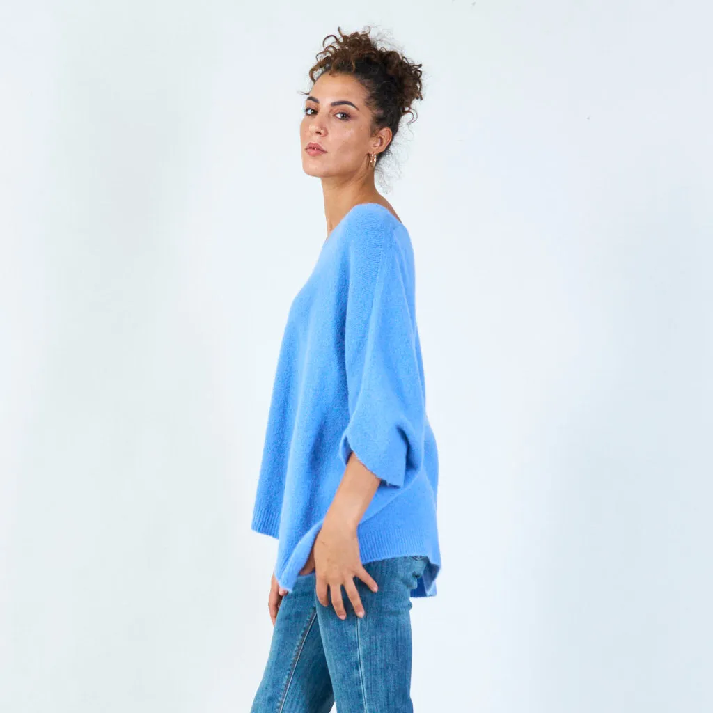 Oversized v-neck pullover wholesale