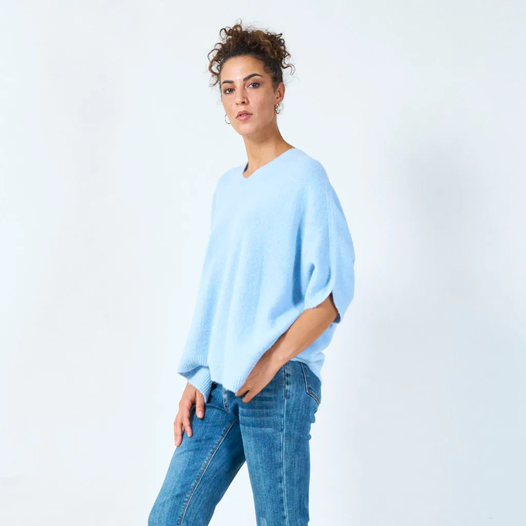 Oversized v-neck pullover wholesale