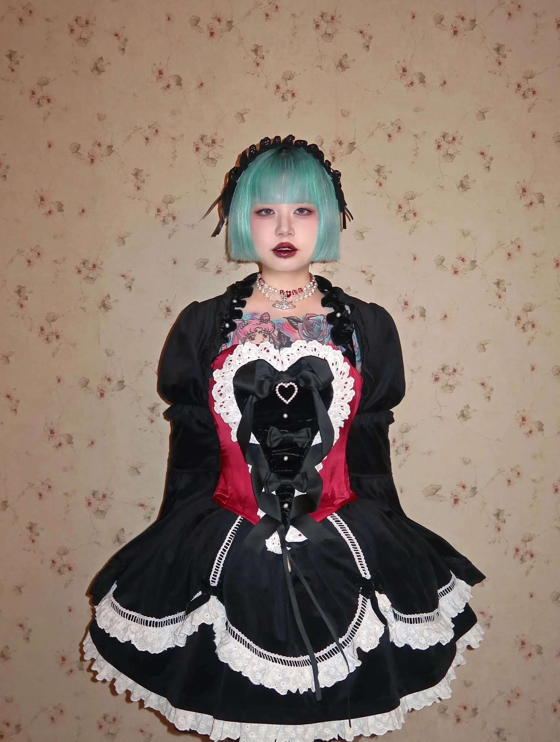 [PeilieeShop x Stasera] Ribbon Poem Handmade Corset Top Christmas