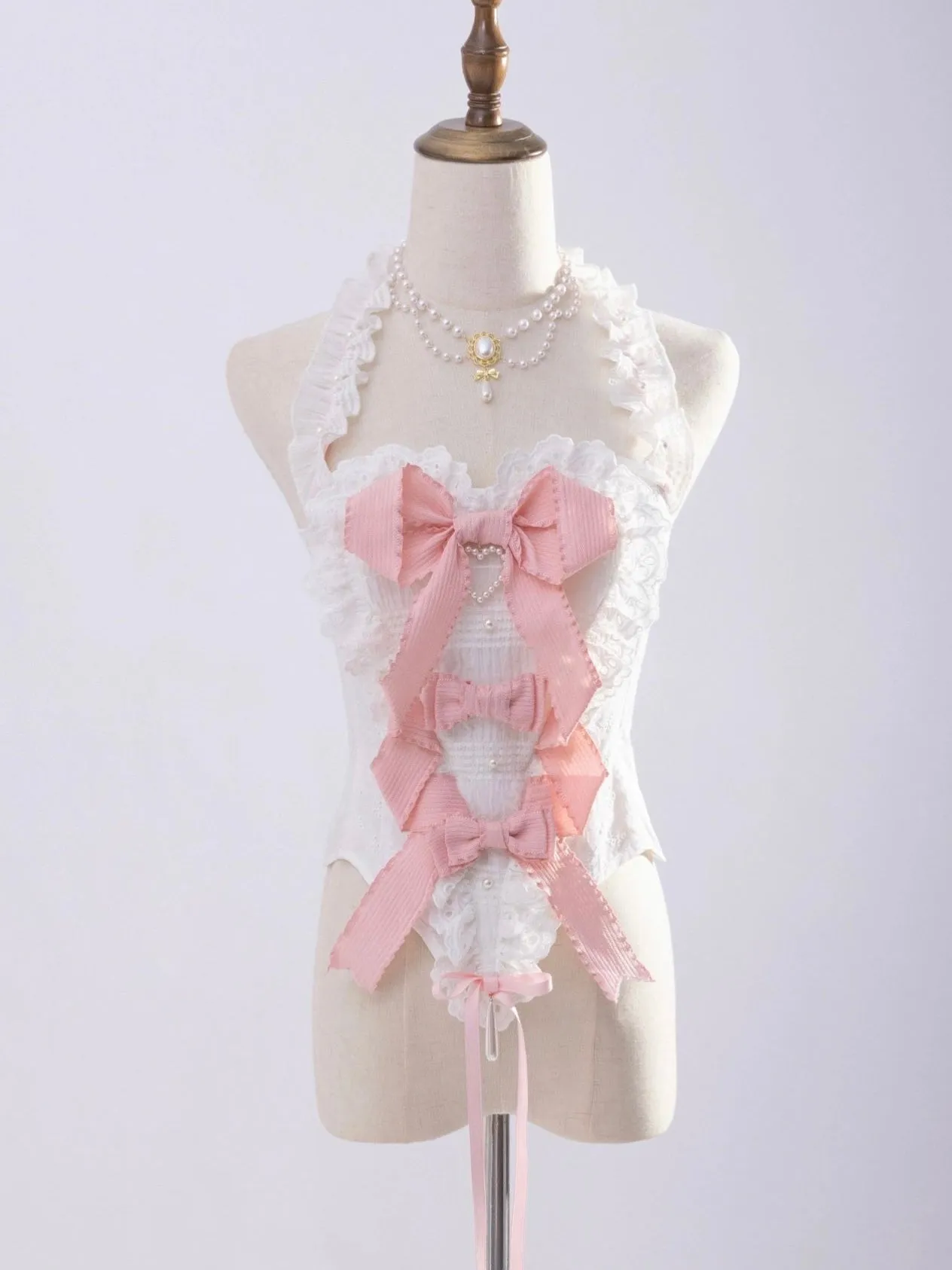 [PeilieeShop x Stasera] Ribbon Poem Handmade Corset Top Christmas