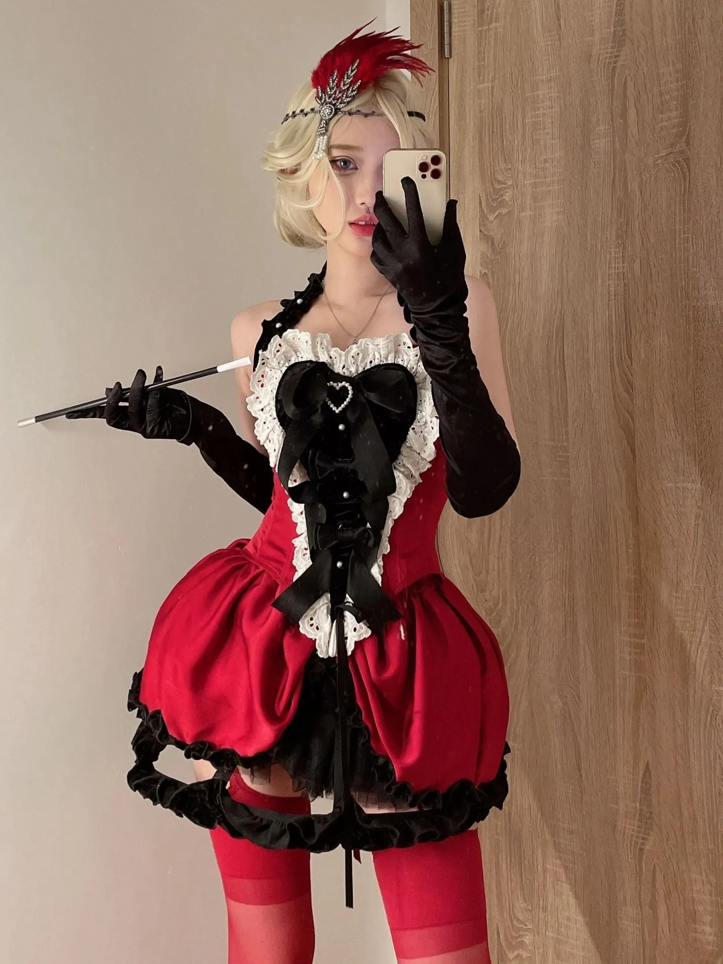 [PeilieeShop x Stasera] Ribbon Poem Handmade Corset Top Christmas