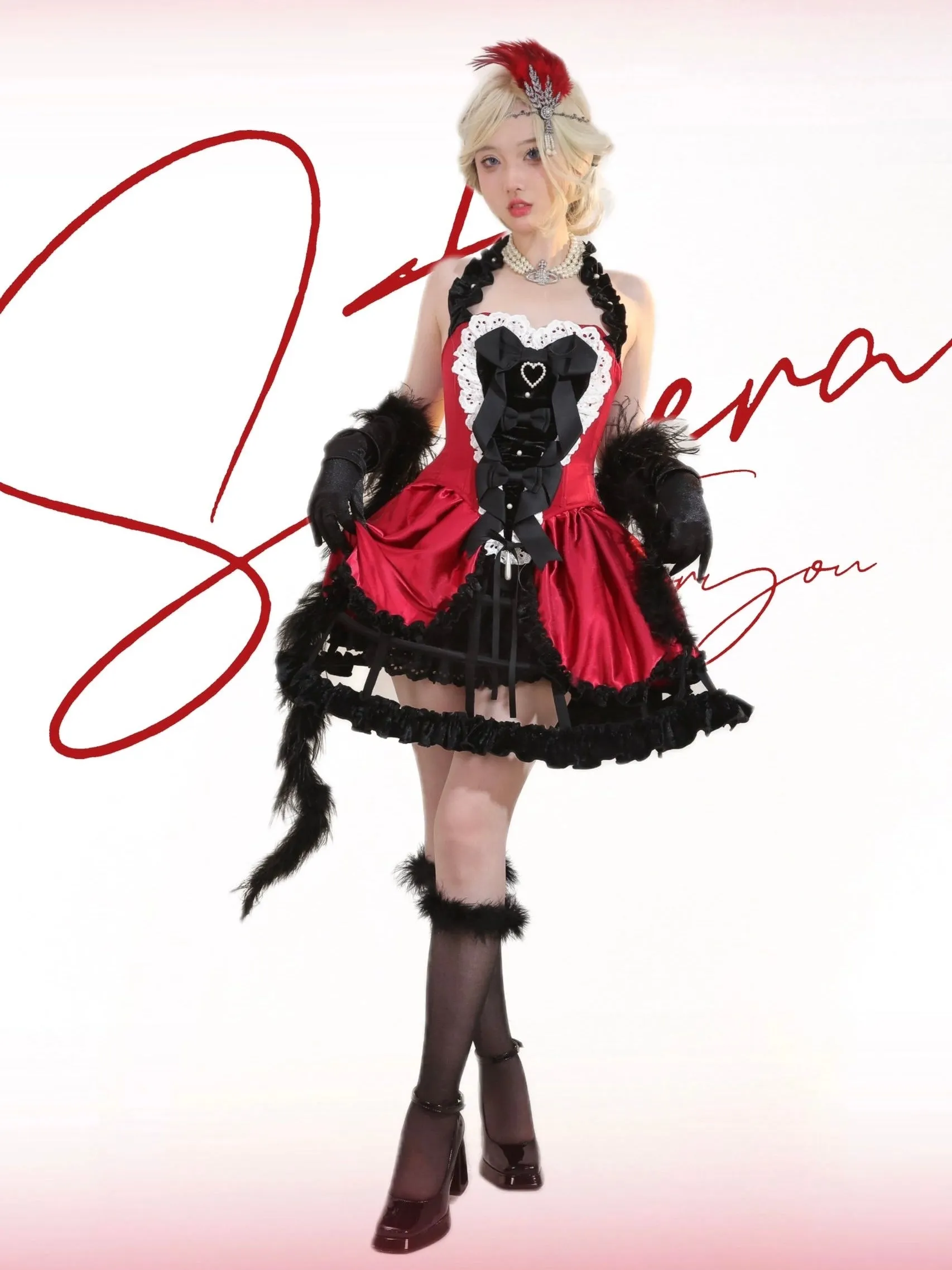 [PeilieeShop x Stasera] Ribbon Poem Handmade Corset Top Christmas