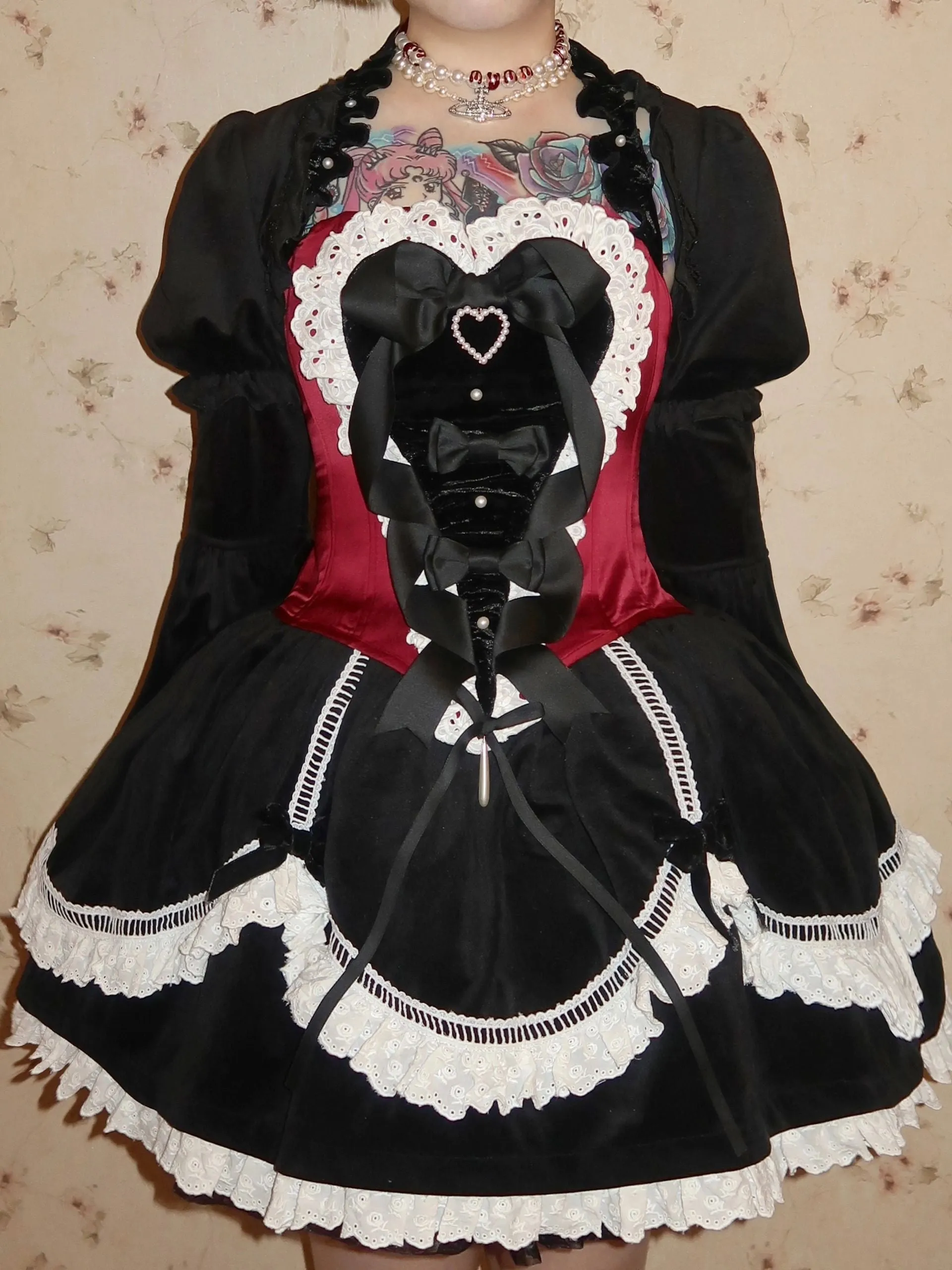 [PeilieeShop x Stasera] Ribbon Poem Handmade Corset Top Christmas