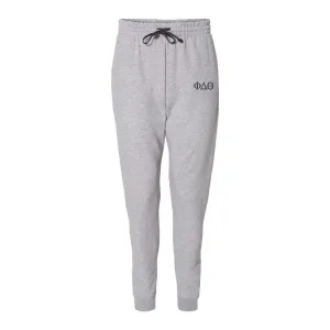 Phi Delt Heather Grey Contrast Joggers