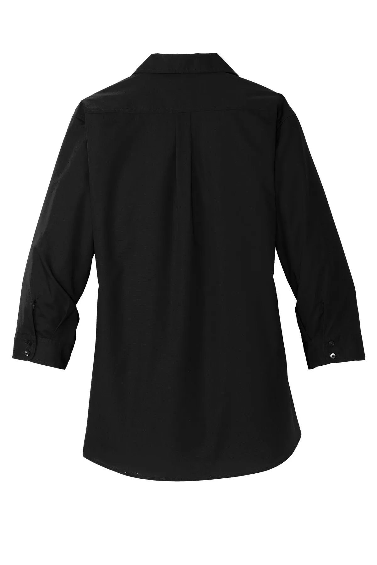 Port Authority Ladies 3/4-Sleeve Carefree Poplin Shirt. LW102