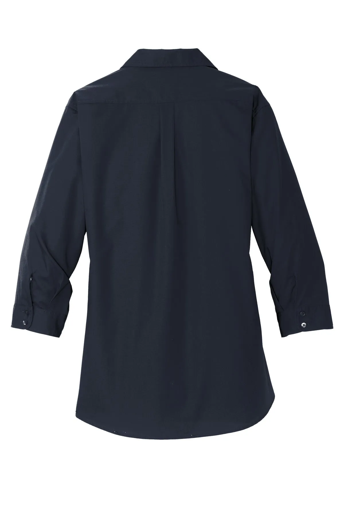 Port Authority Ladies 3/4-Sleeve Carefree Poplin Shirt. LW102