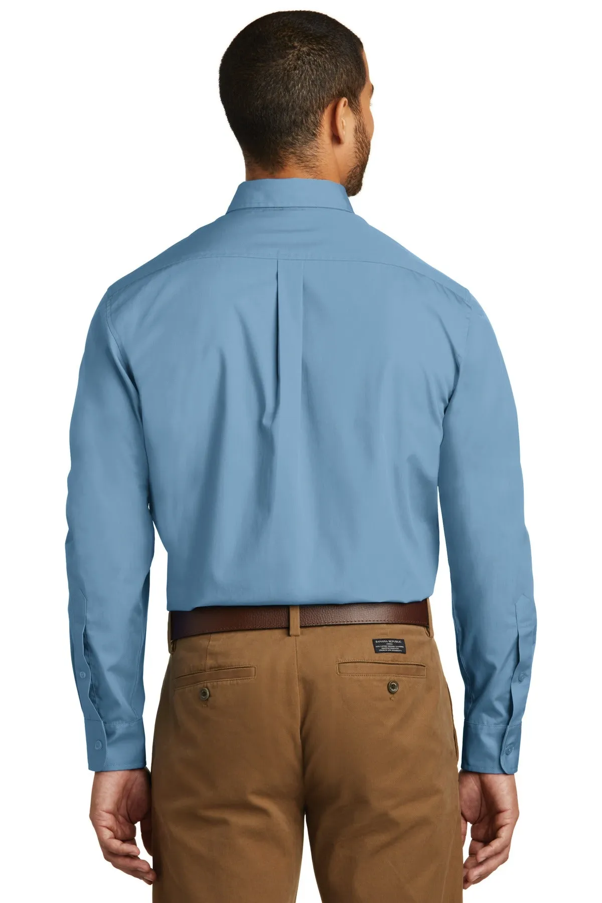 Port Authority Long Sleeve Carefree Poplin Shirt. W100