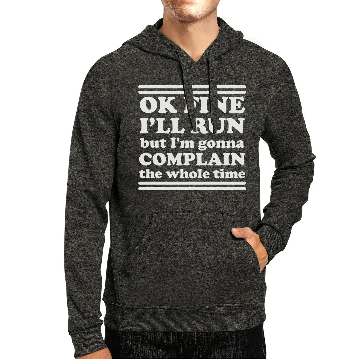 Run Complain Unisex Pullover Hoodie Funny Workout Hooded Sweatshirt